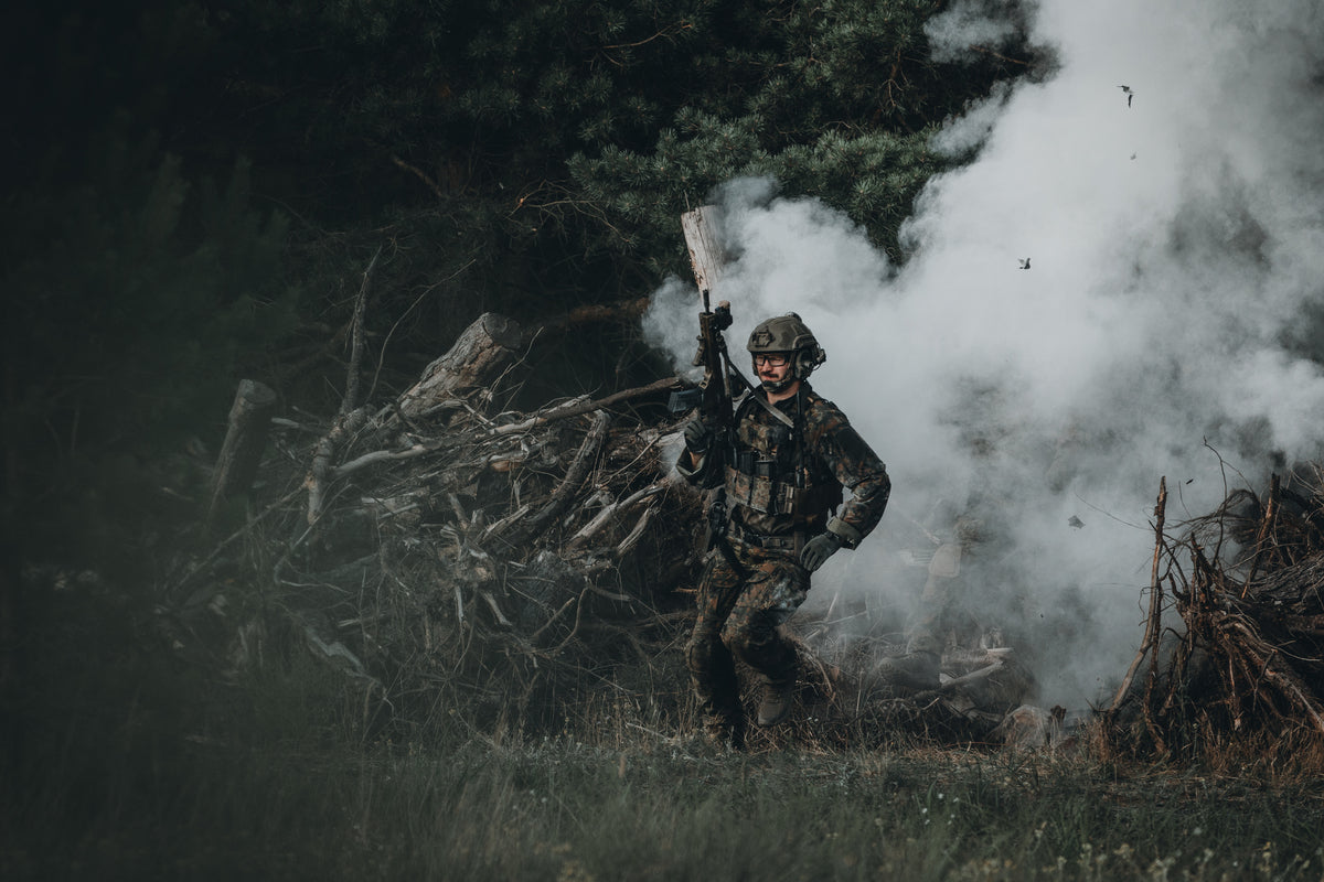 A German special forces soldier (GSG9 or SEK) operating under extreme conditions.