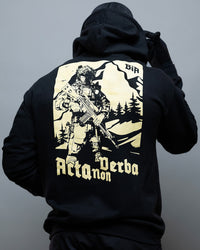 Acta non Verba Hoodie schwarz Rückseite #color_black