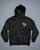 Black hoodie with yellow text on a gray background - Acta Non Verba Hoodie