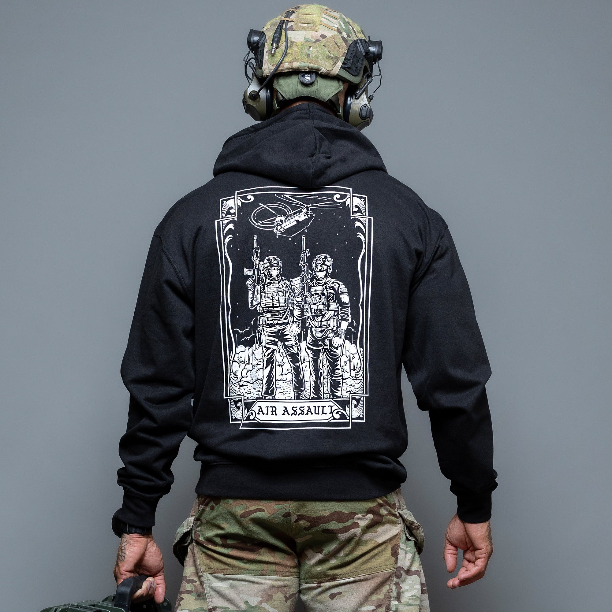 Air Assault Hoodie schwarz Rückseite