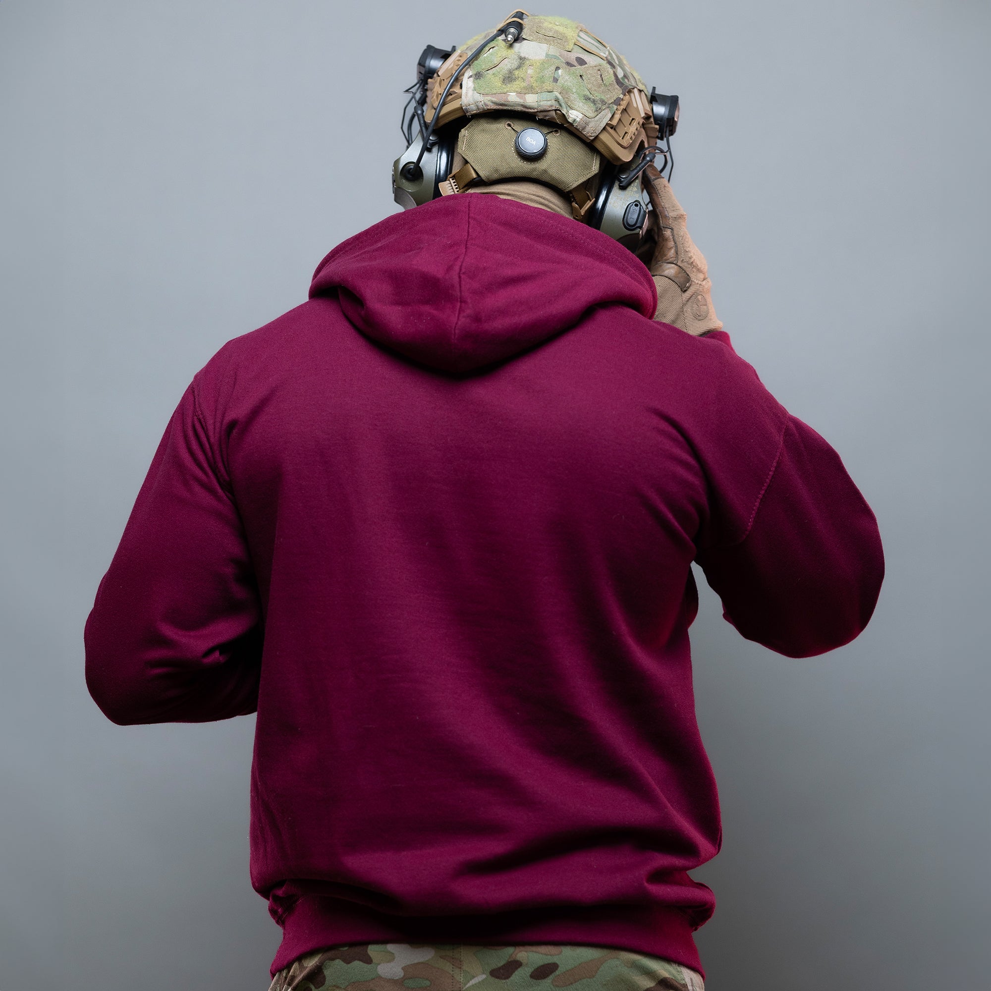 Ammo Hoodie bordeaux Rückseite #color_bordeaux