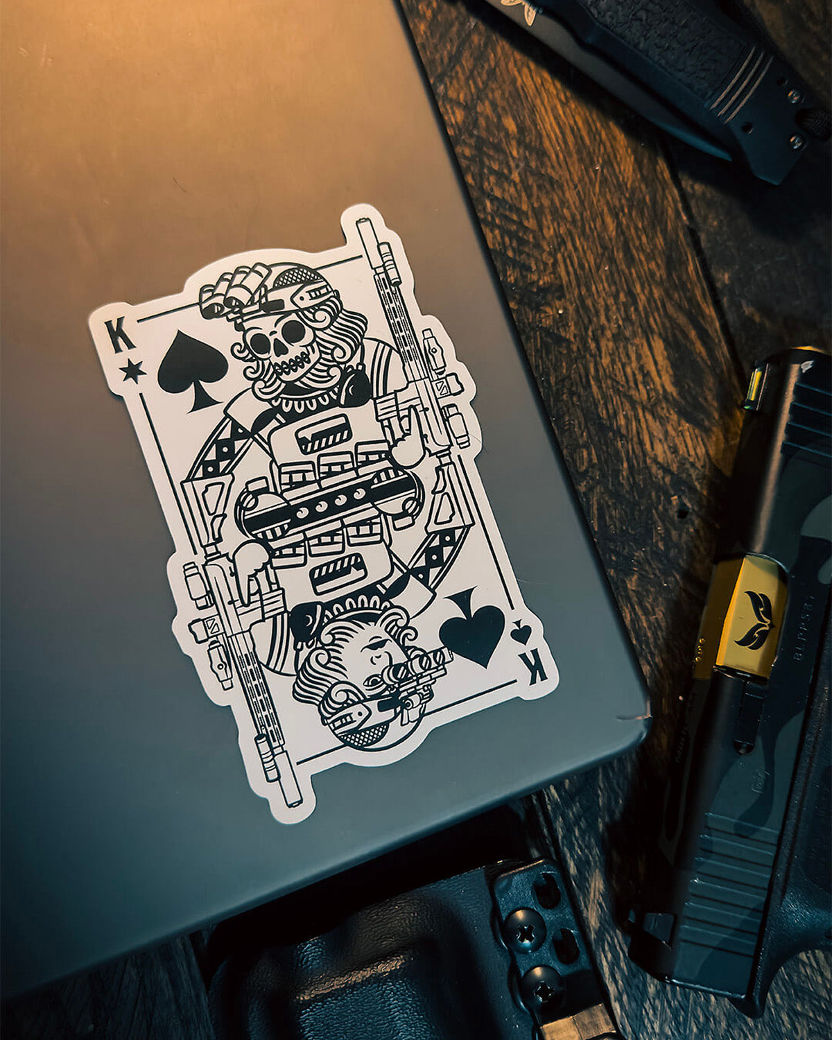 King of Spades sticker in the style of a playing card
