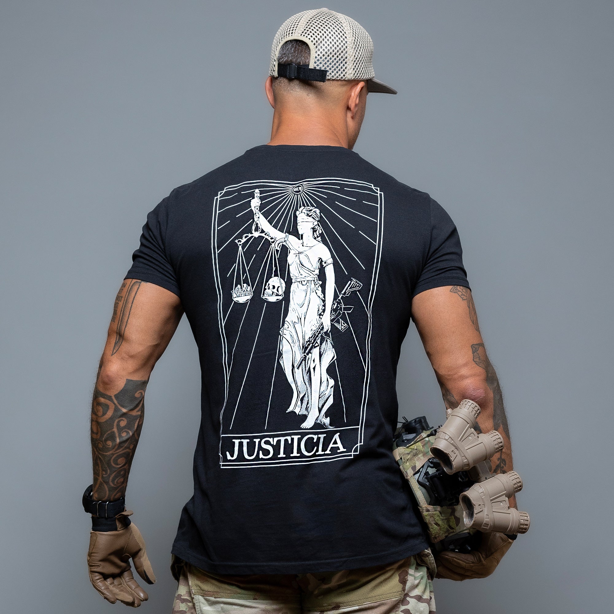 Justicia T-Shirt schwarz Rückseite