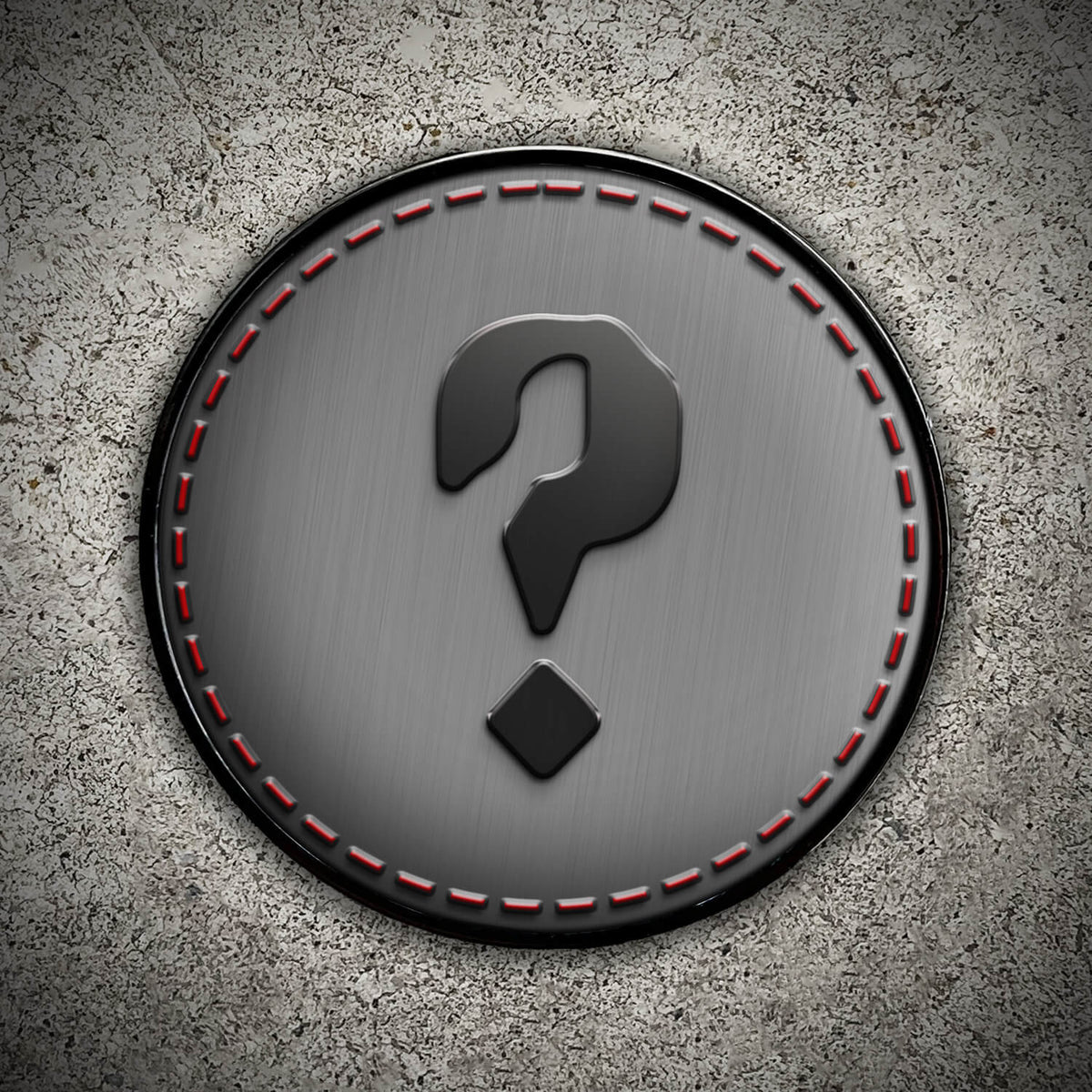 Field coin with a question mark, design revealed at random