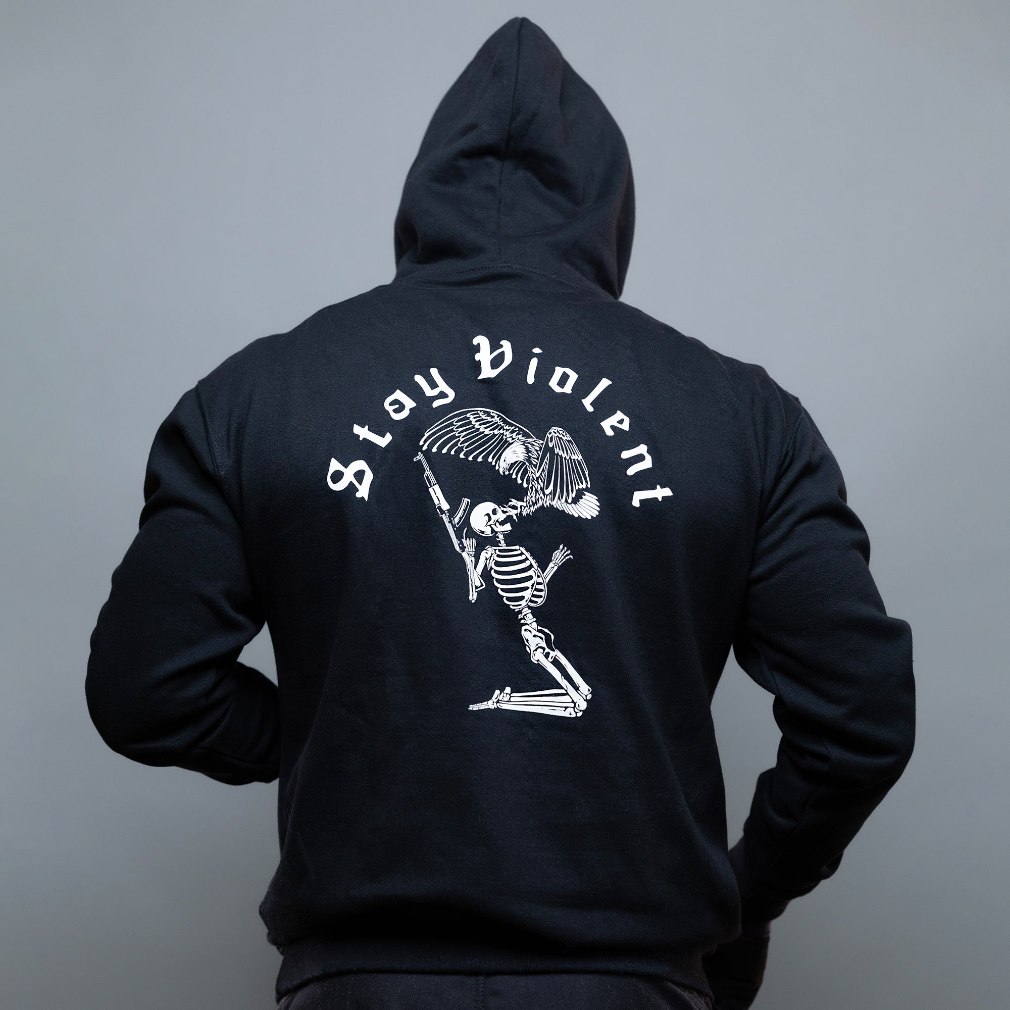 Stay Violent - Hoodie schwarz Rückansicht