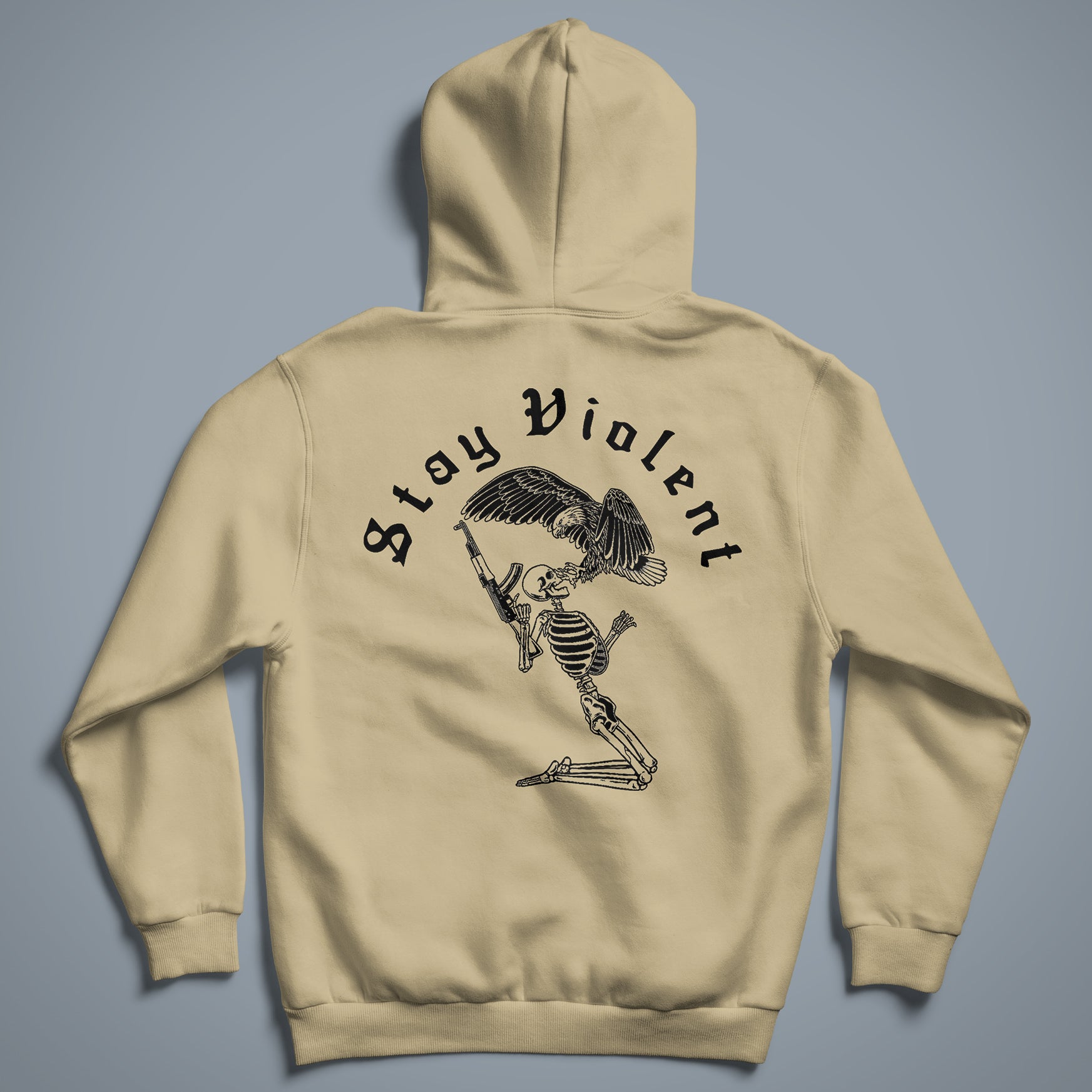 Stay Violent - Hoodie sand Backprint