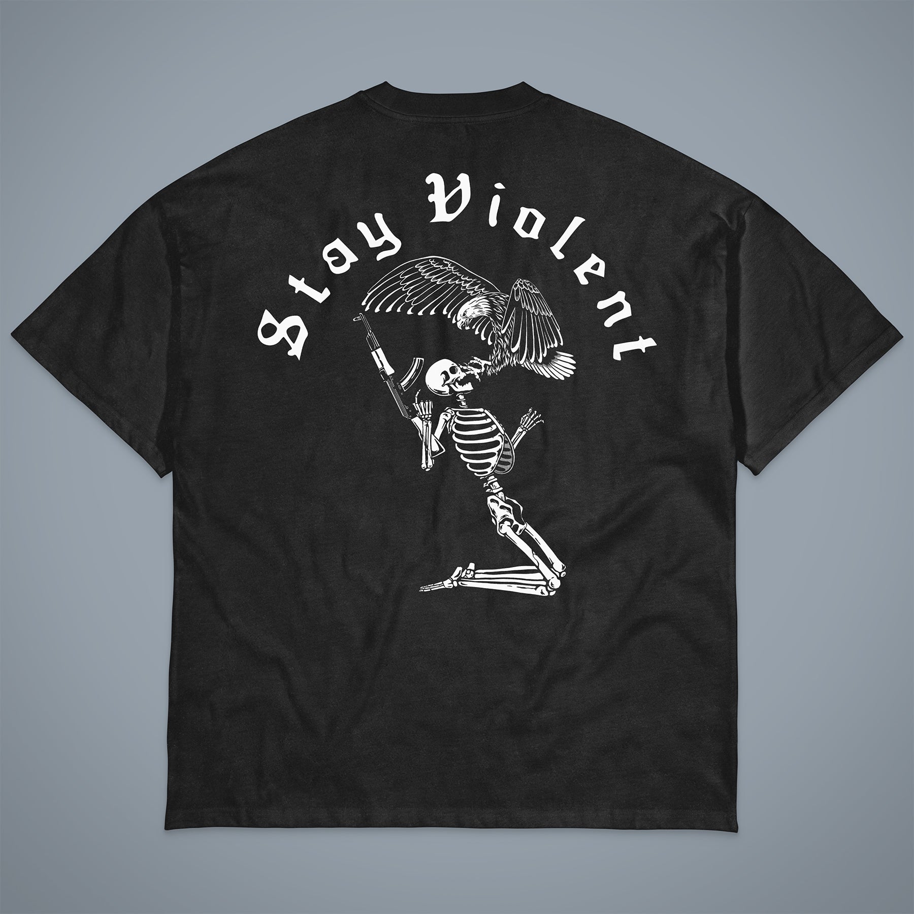 Stay Violent T-Shirt schwarz Backprint